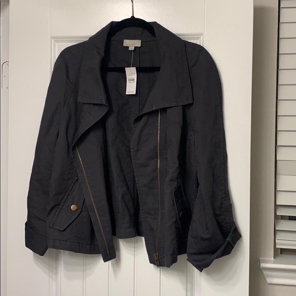 Charcoal grey jacket, loft brand NWT
